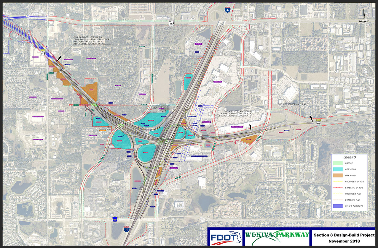 Wekiva Parkway Section 8 map